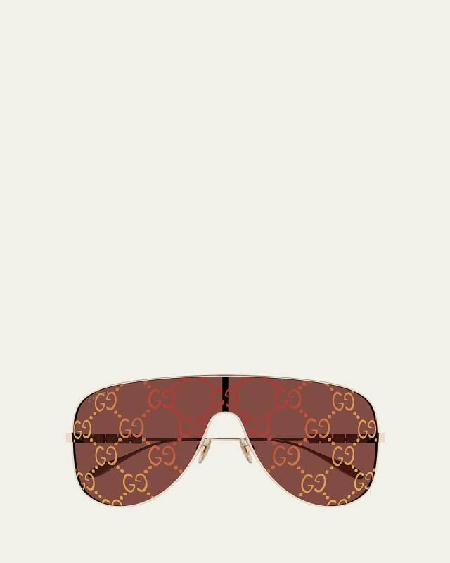 GG146S-003 Logo Lense Shield Sunglasses